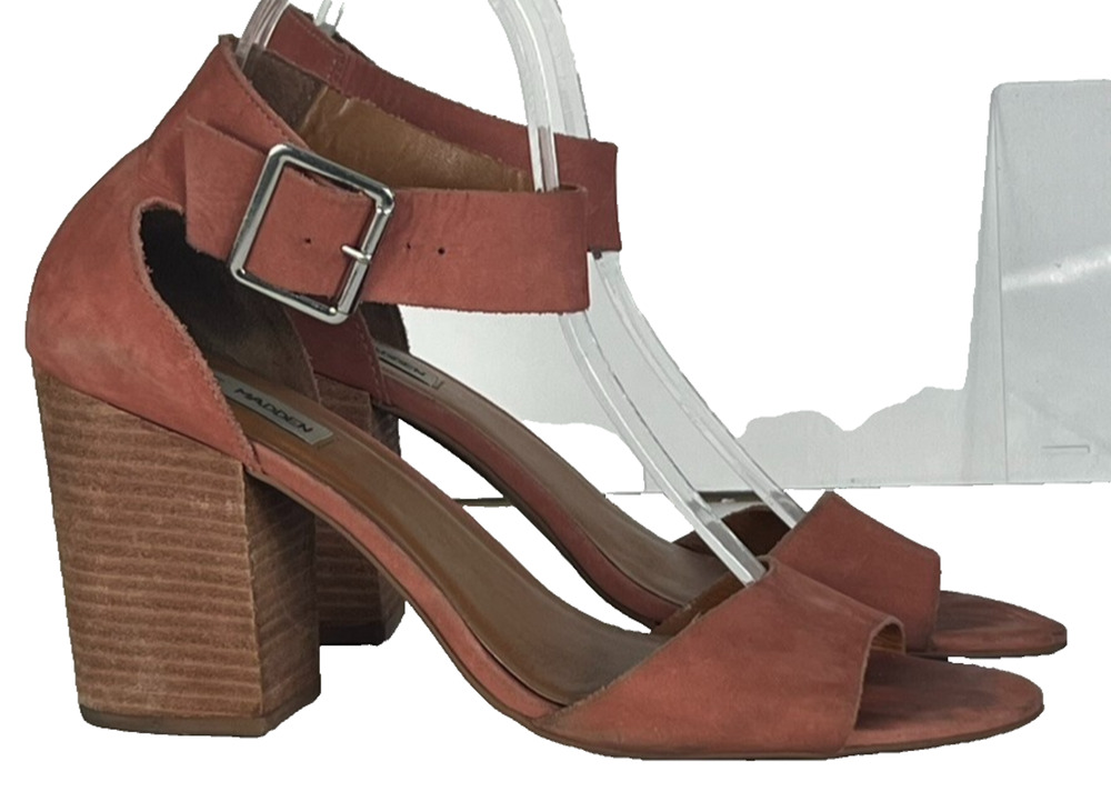 Steve Madden Sandals Women's Size 10 Medium Estoriaa Heel Mauve Suede Leather